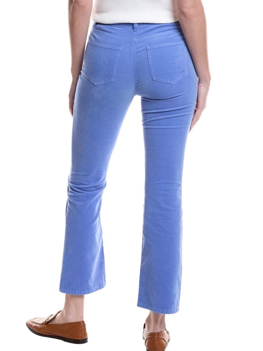 J McLaughlin Women’s Velvet Cropped Flare Jeans in Periwinkle Blue